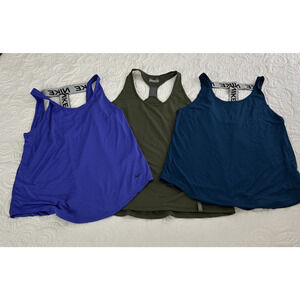 Mixed Lot of 3 - Nike/Under Armour RACERBACK Blue Green Drifit Tank Top Gym